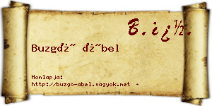 Buzgó Ábel névjegykártya