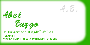 abel buzgo business card